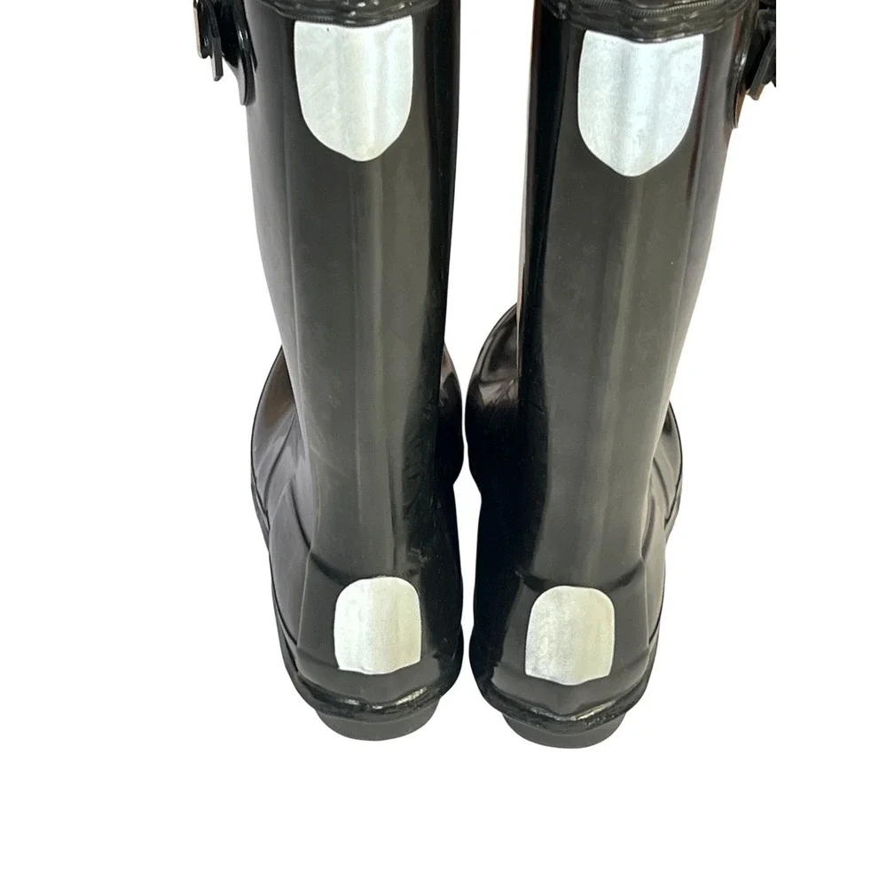 Hunter Black Gloss Rain Boots Kids US 2B Waterproof Wellies